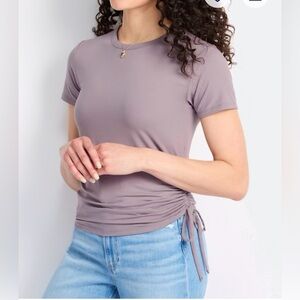 Threads 4 Thought Ruched Side Tie Tee – Sustainable Modal/Recycled Blend